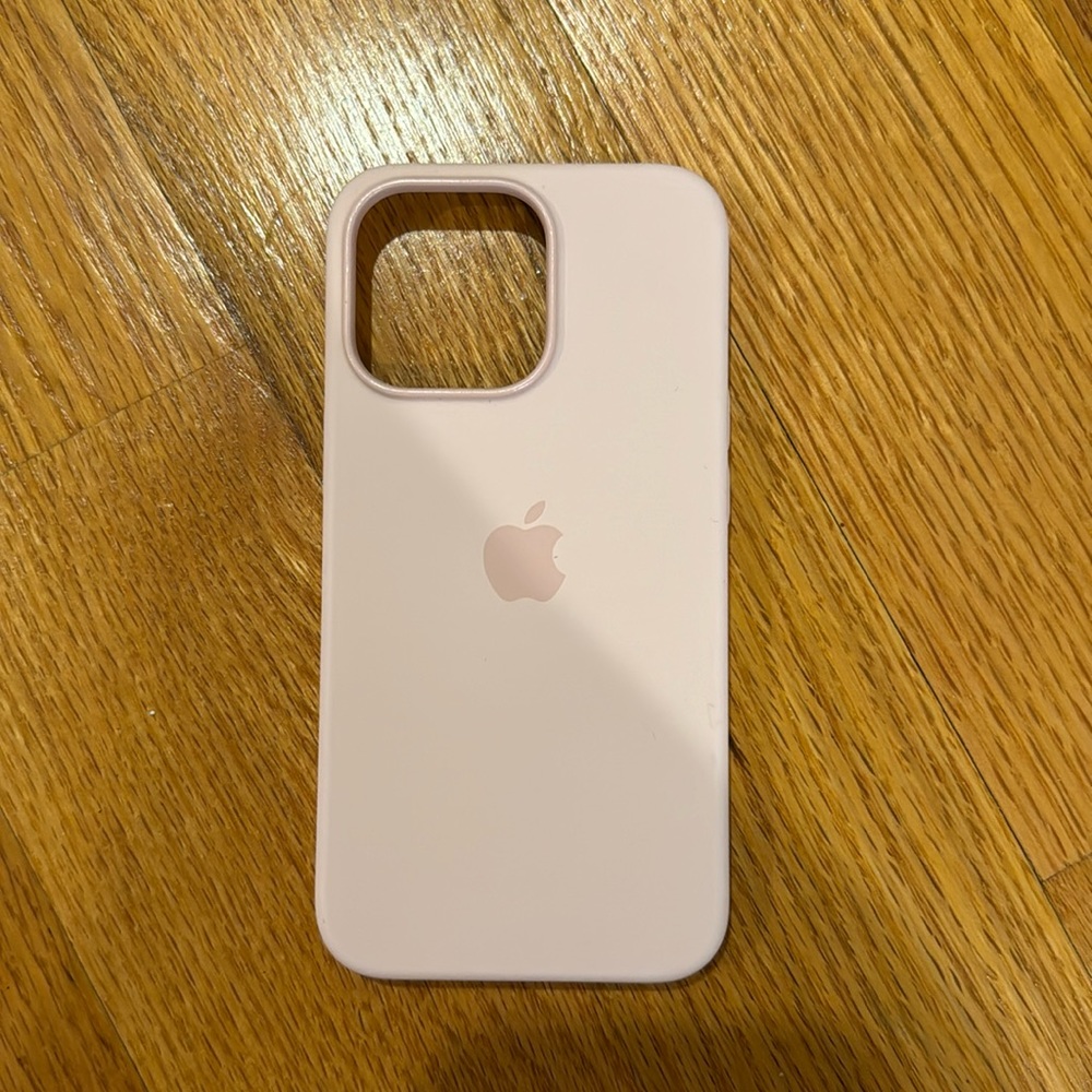 Baby pink iPhone 13 Pro apple phone case, used